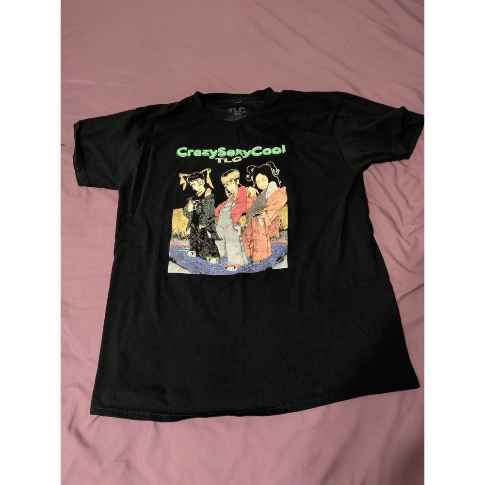 TLC Mens L Black CrazySexyCool Graphic T Shirt 90s R&B Music Group Tee